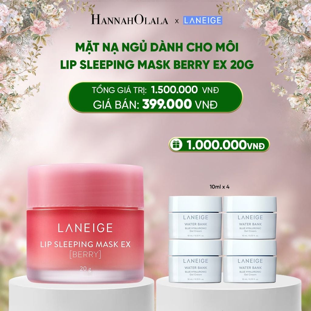  DEAL 1: MẶT NẠ NGỦ DÀNH CHO MÔI LANEIGE LIP SLEEPING MASK 20G (CHỌN MÙI HƯƠNG) 