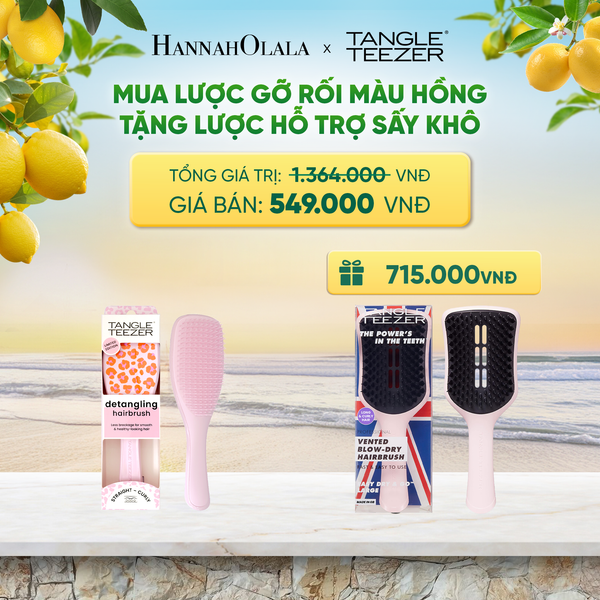  LƯỢC CHẢI GỠ RỐI TÓC ƯỚT MÀU HỒNG HOẠ TIẾT TẶNG LƯỢC GỠ RỐI HỖ TRỢ SẤY NHANH LỚN MÀU ĐEN HỒNG 
