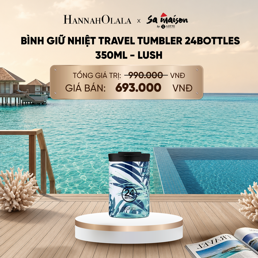  BÌNH GIỮ NHIỆT TRAVEL TUMBLER 24BOTTLES 350ML - DEAL 2_ D2012 