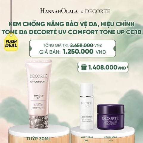  KEM CHỐNG NẮNG HIỆU CHỈNH TONE DA DECORTÉ UV COMFORT TONE UP NÂNG TÔNG - A495 