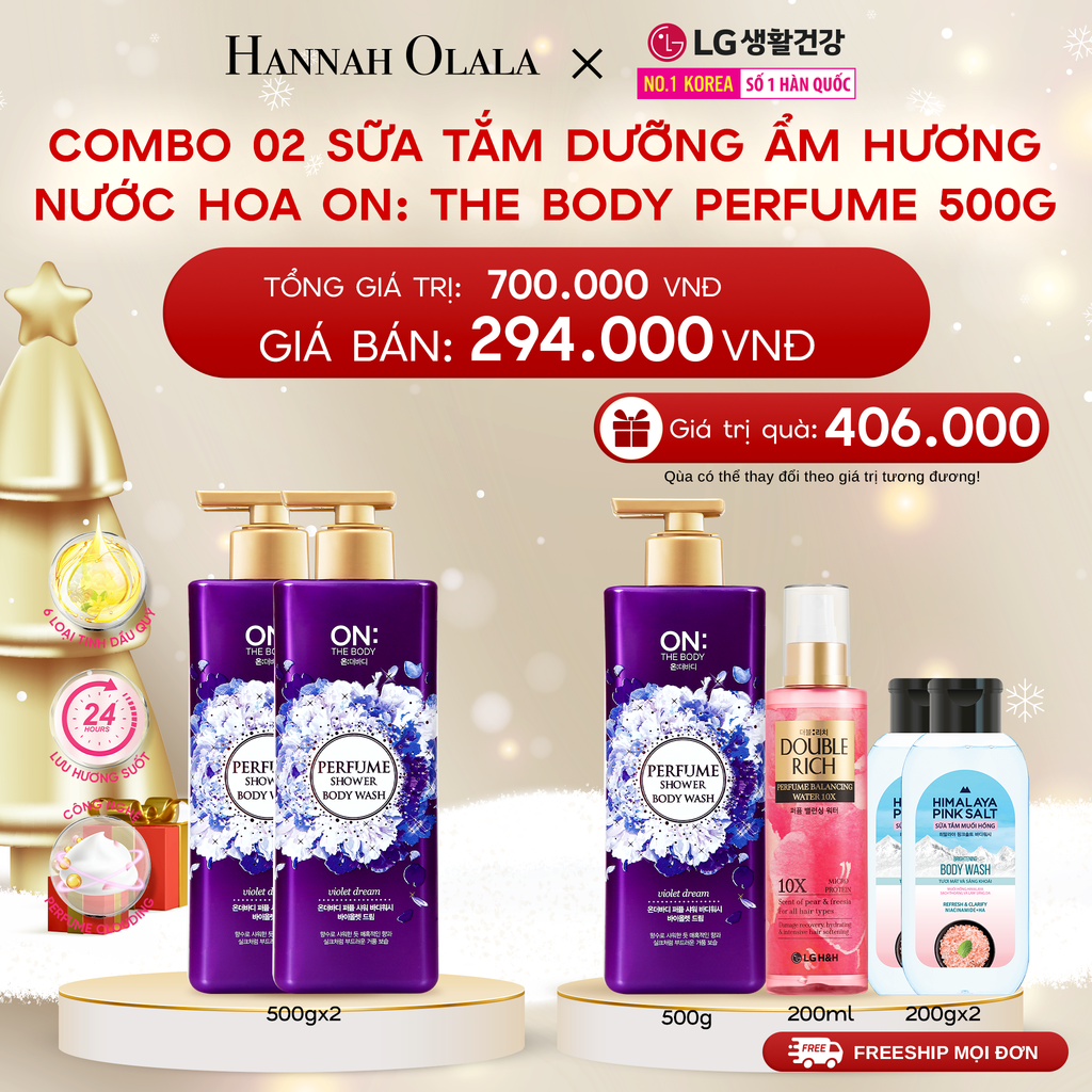  DEAL 07_RE: COMBO 02 SỮA TẮM DƯỠNG ẨM HƯƠNG NƯỚC HOA ON: THE BODY PERFUME 500G 