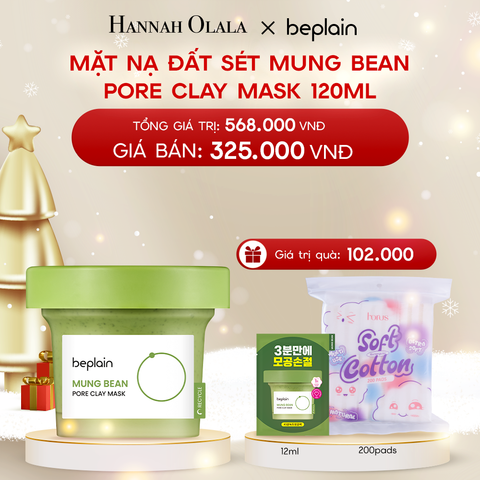  DEAL 5: Beplain Mặt nạ đất sét Mung Bean Pore Clay Mask 120ml 