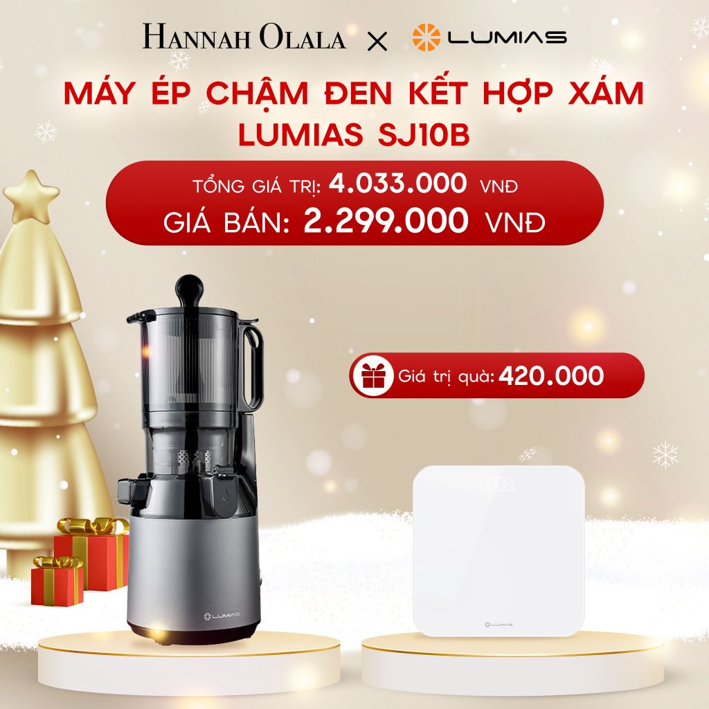  A68_DEAL 10: MÁY ÉP CHẬM ĐEN KẾT HỢP XÁM LUMIAS SJ10B 