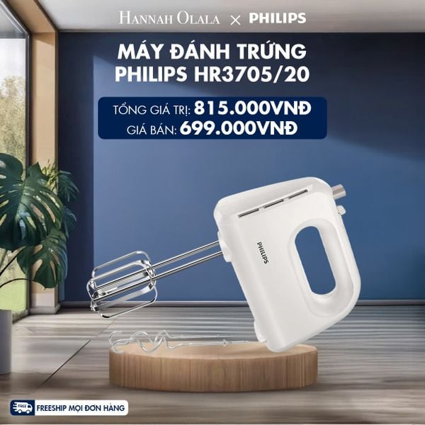  M111_DEAL 22: MÁY ĐÁNH TRỨNG PHILIPS HR3705/20 