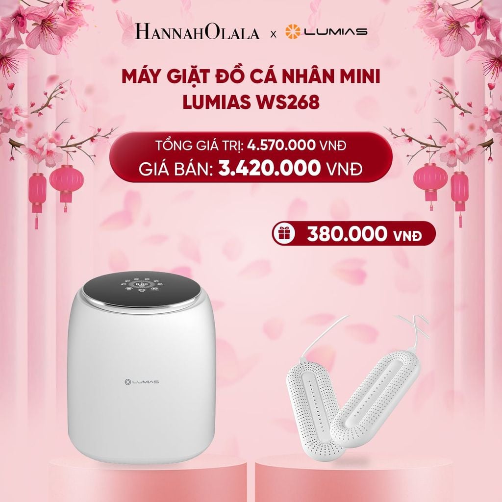  DEAL 23: MÁY GIẶT ĐỒ CÁ NHÂN MINI LUMIAS WS268 