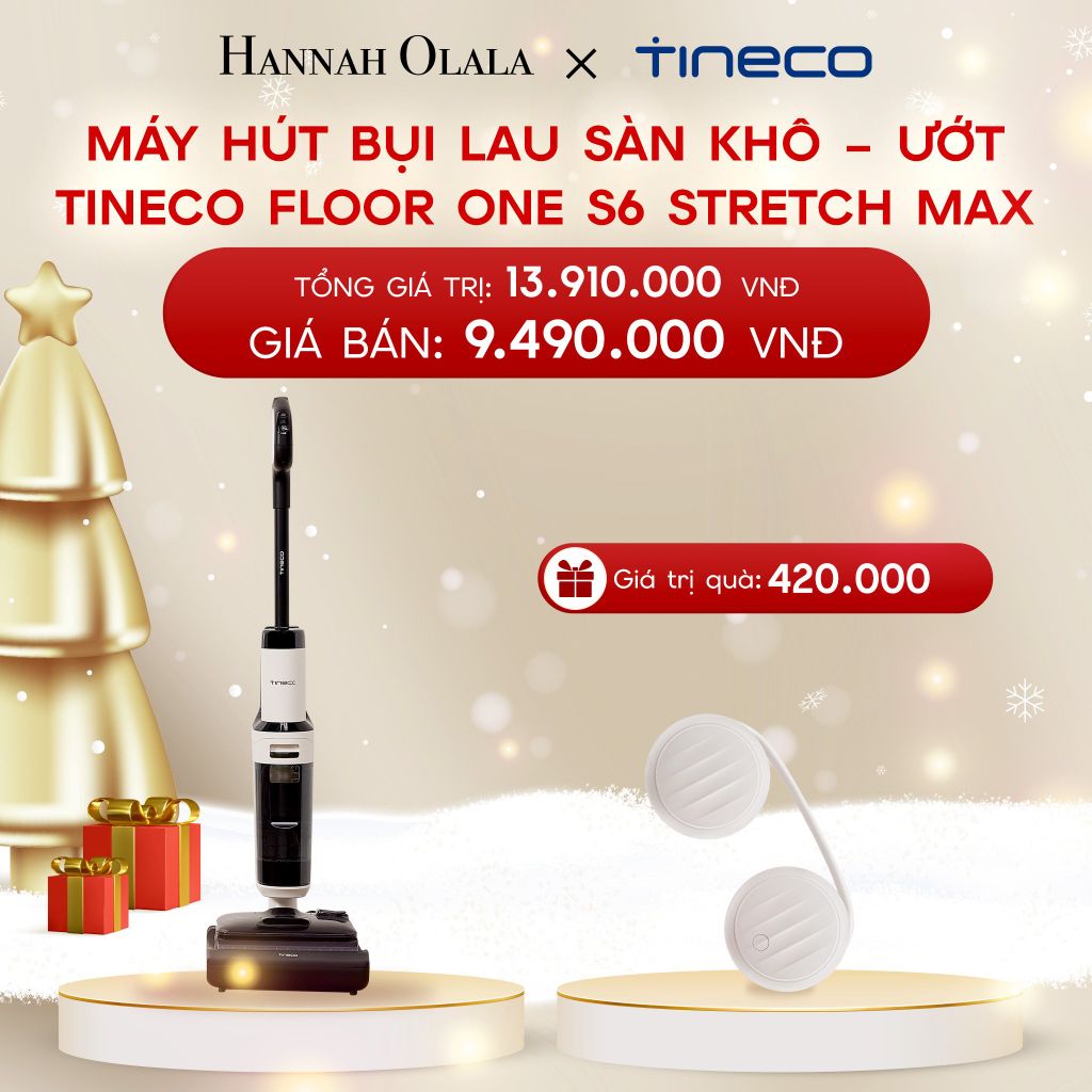 A114_DEAL 2: MÁY HÚT BỤI LAU SÀN KHÔ – ƯỚT TINECO FLOOR ONE S6 STRETCH MAX 