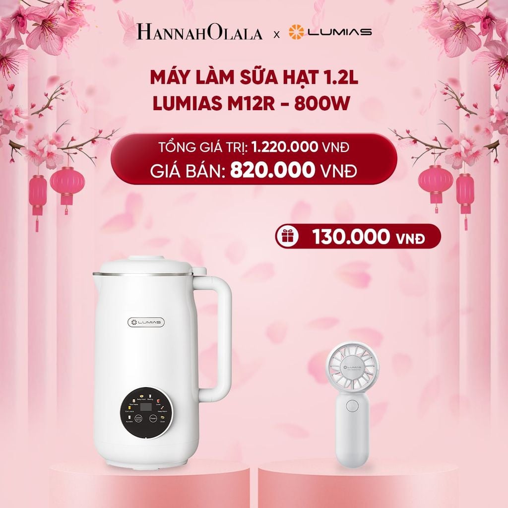  DEAL 16: MÁY LÀM SỮA HẠT 1.2L LUMIAS M12R - 800W 