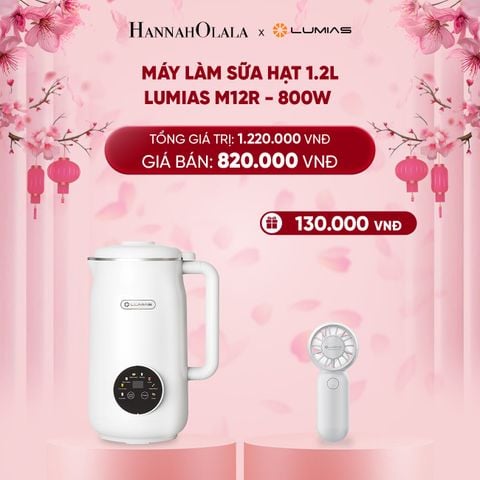  DEAL 16: MÁY LÀM SỮA HẠT 1.2L LUMIAS M12R - 800W 