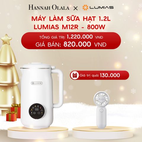  A107_DEAL 44: MÁY LÀM SỮA HẠT 1.2L LUMIAS M12R - 800W 