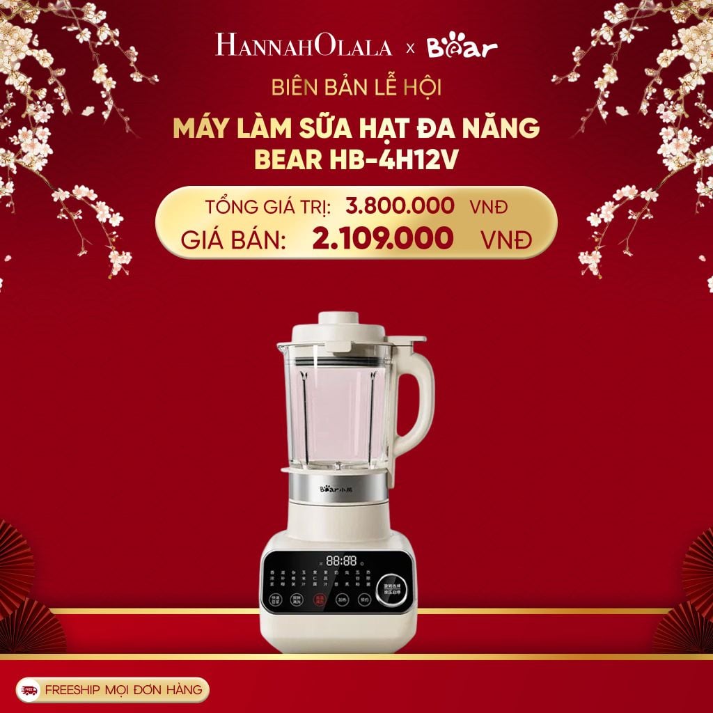  DEAL 9: MÁY LÀM SỮA HẠT ĐA NĂNG BEAR HB-4H12V 