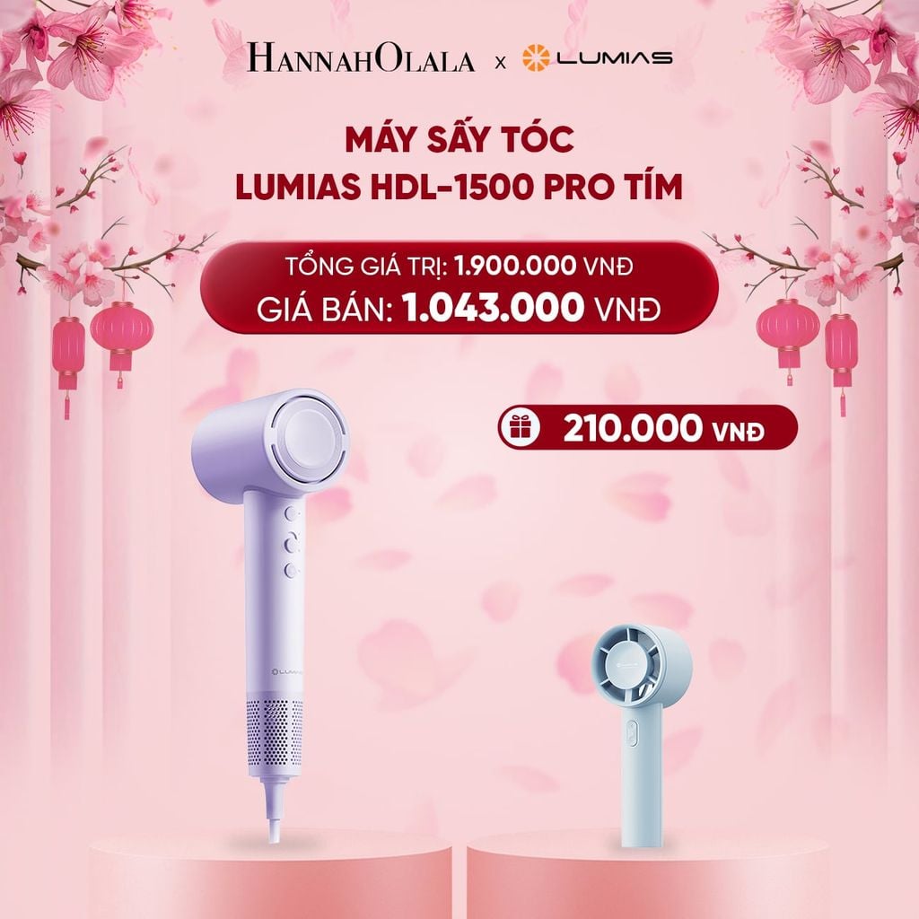  DEAL 14: MÁY SẤY TÓC LUMIAS HDL-1500 PRO TÍM 