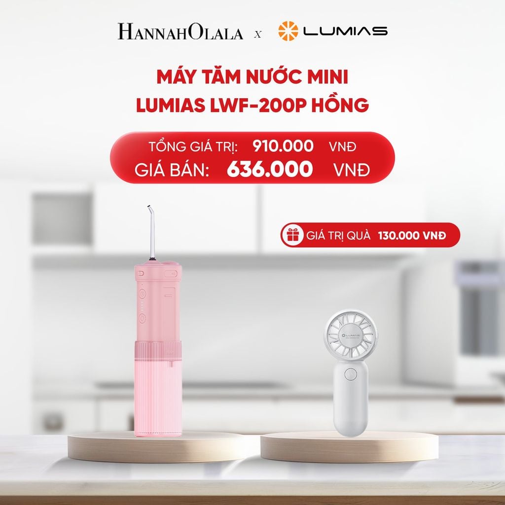  B61_DEAL 5: MÁY TĂM NƯỚC MINI LUMIAS LWF-200P HỒNG 