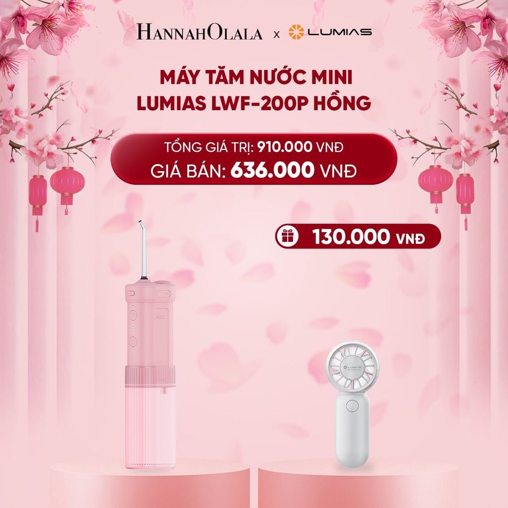  DEAL 7: MÁY TĂM NƯỚC MINI LUMIAS LWF-200P HỒNG 