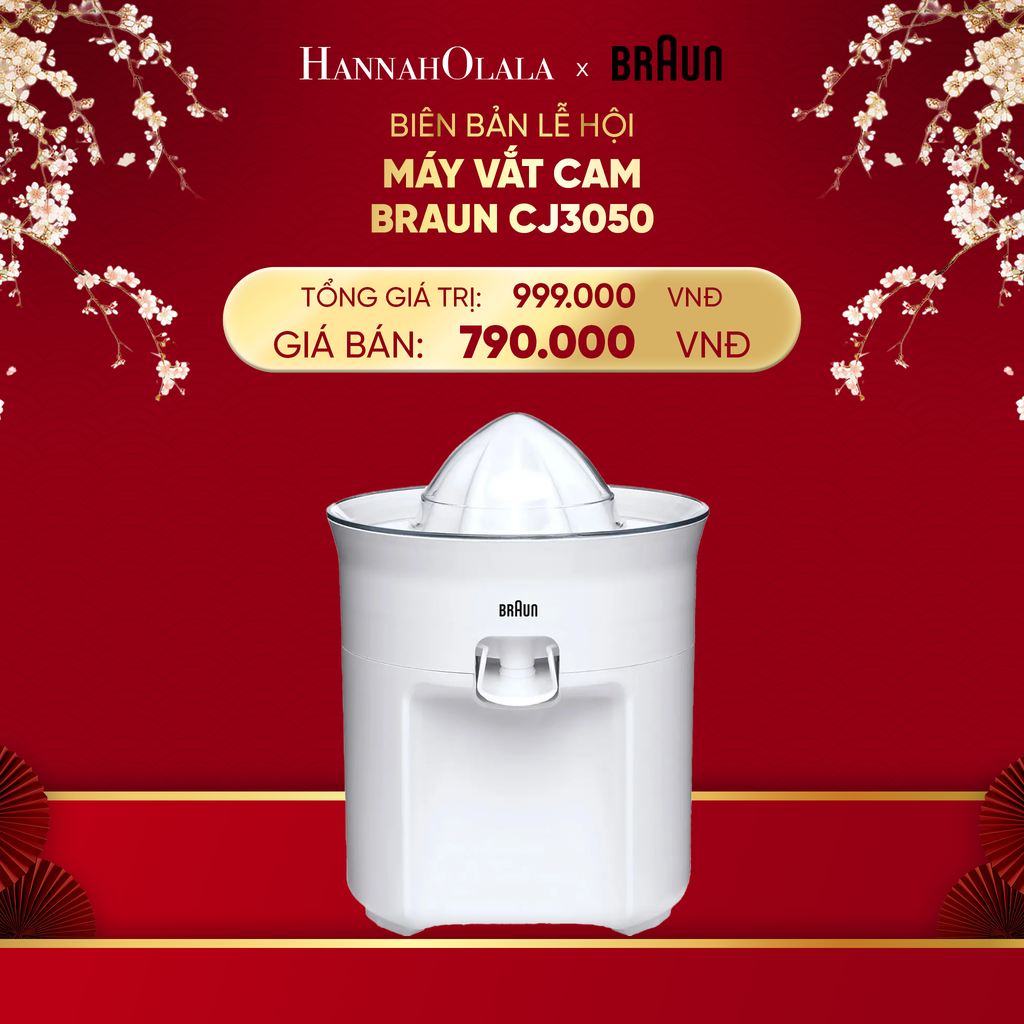  DEAL 8: MÁY VẮT CAM BRAUN CJ3050 