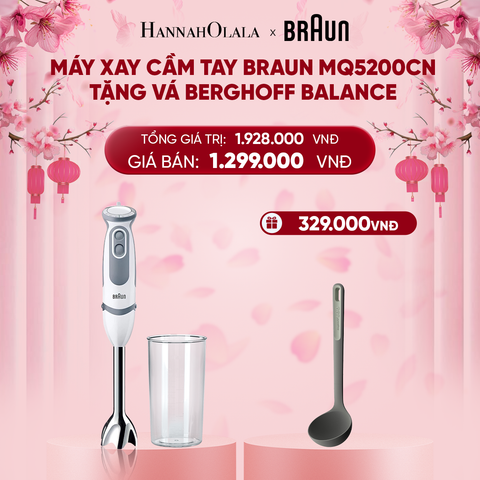 DEAL 7: MÁY XAY CẦM TAY BRAUN MQ5200CN – TẶNG VÁ BERGHOFF BALANCE 