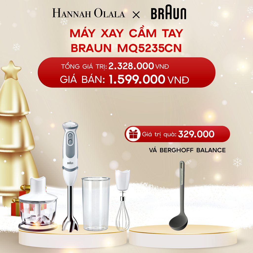  A913_DEAL 6: MÁY XAY CẦM TAY BRAUN MQ5235CN – TẶNG VÁ BERGHOFF BALANCE 
