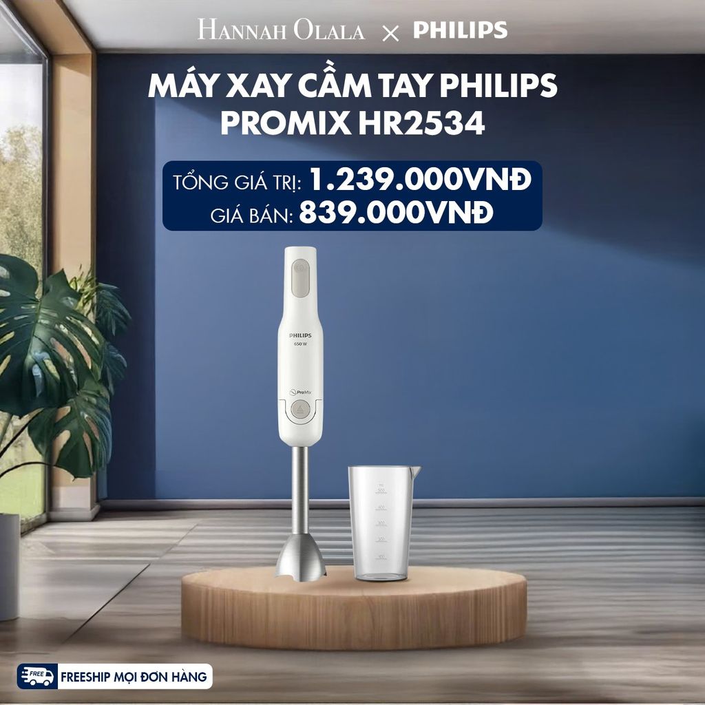  M108_DEAL 19: MÁY XAY CẦM TAY PHILIPS PROMIX HR2534 