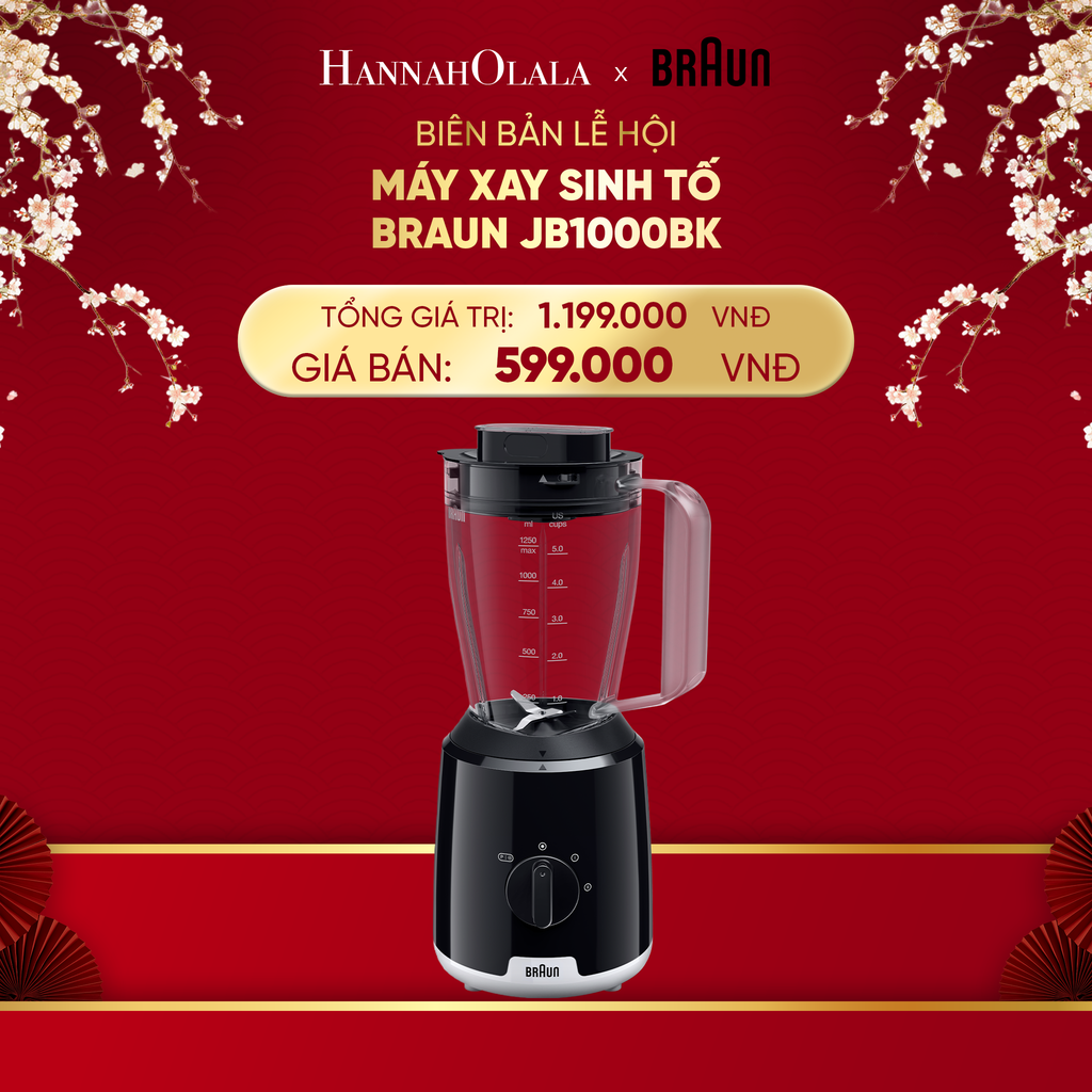  DEAL 1: MÁY XAY SINH TỐ BRAUN JB1000BK 
