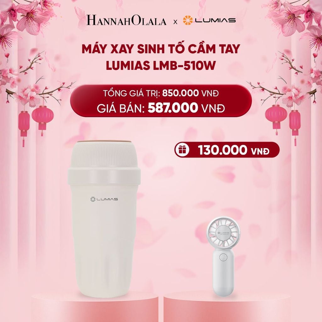  DEAL 15: MÁY XAY SINH TỐ CẦM TAY LUMIAS LMB-510W 