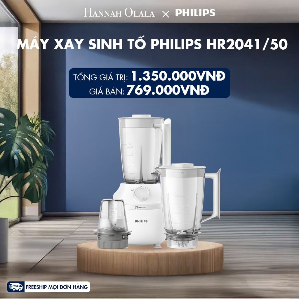  M107_DEAL 18: MÁY XAY SINH TỐ PHILIPS HR2041/50 