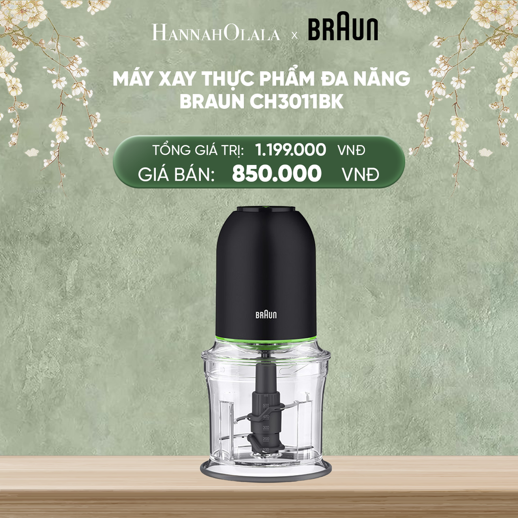  DEAL 3: MÁY XAY THỰC PHẨM ĐA NĂNG BRAUN CH3011BK 
