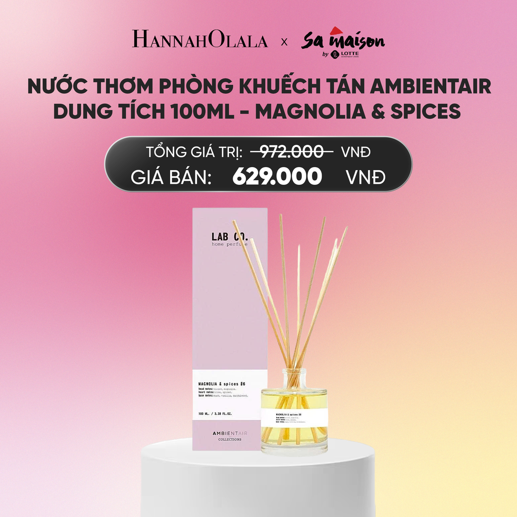  FLASH DEAL 4: NƯỚC THƠM PHÒNG KHUẾCH TÁN AMBIENTAIR, DUNG TÍCH 100ML_A629 