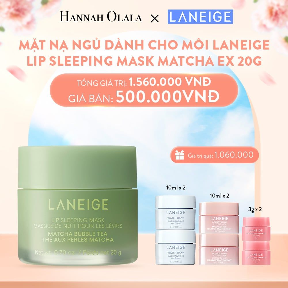  A426_DEAL 13: MẶT NẠ NGỦ DÀNH CHO MÔI LANEIGE LIP SLEEPING MASK 20G (HƯƠNG TRÀ SỮA TRÀ XANH / KHOAI MÔN) 
