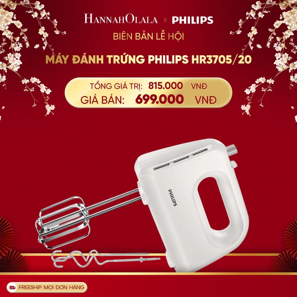  DEAL 9: MÁY ĐÁNH TRỨNG PHILIPS HR3705/20 