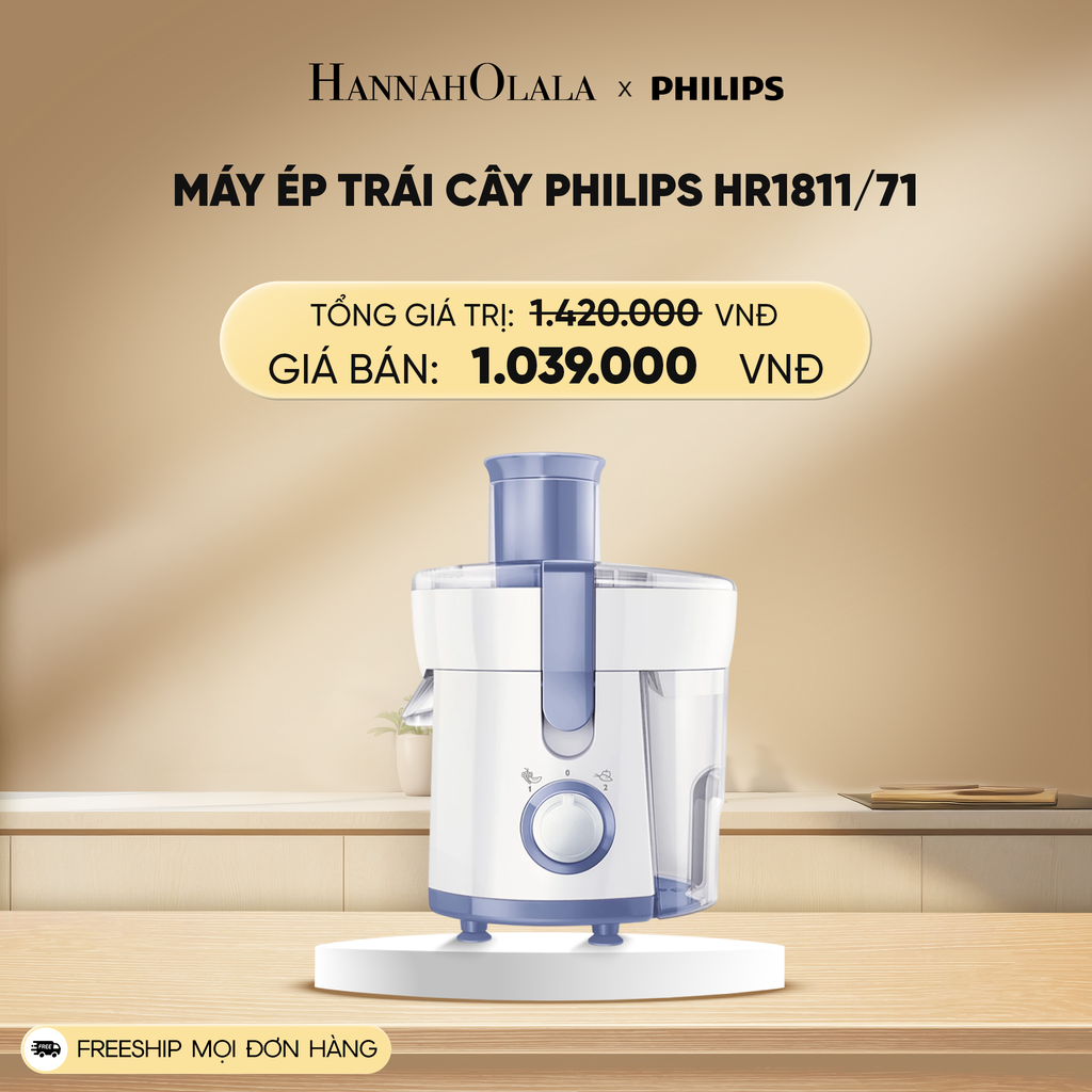  DEAL 21: MÁY ÉP TRÁI CÂY PHILIPS HR1811/71 