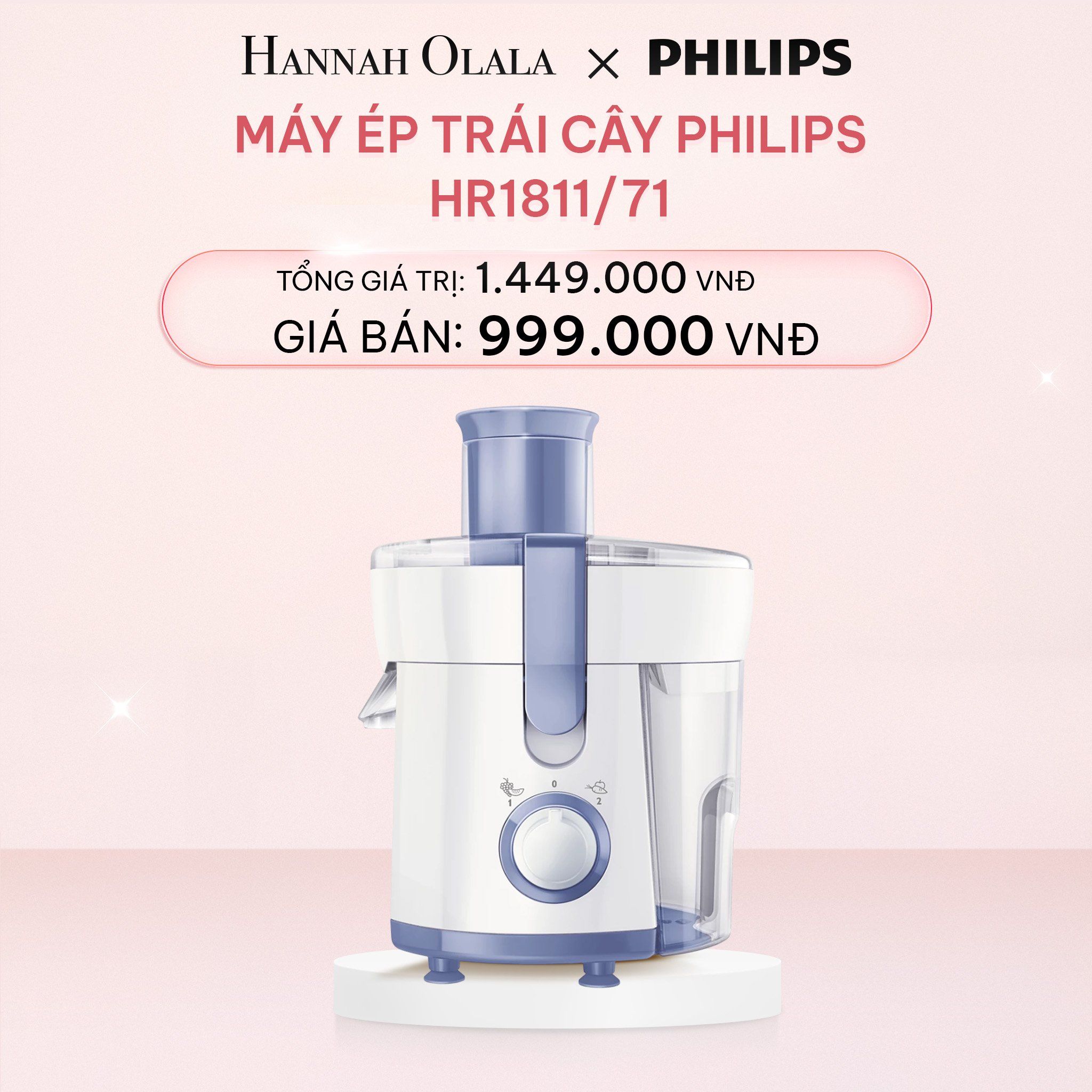  E791_DEAL 15: MÁY ÉP TRÁI CÂY PHILIPS HR1811/71 
