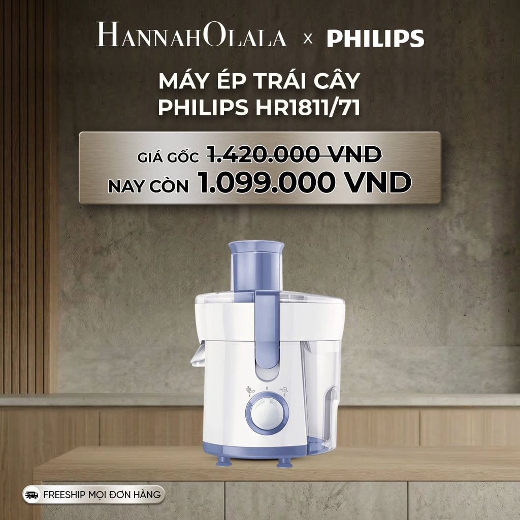 DEAL 7: MÁY ÉP TRÁI CÂY PHILIPS HR1811/71 