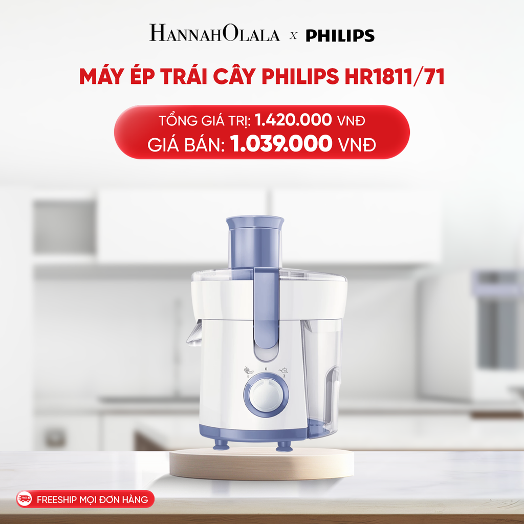  B132_DEAL 24: MÁY ÉP TRÁI CÂY PHILIPS HR1811/71 