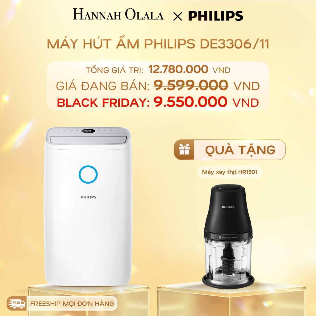  DEAL 1: MÁY HÚT ẨM PHILIPS DE3306/11 