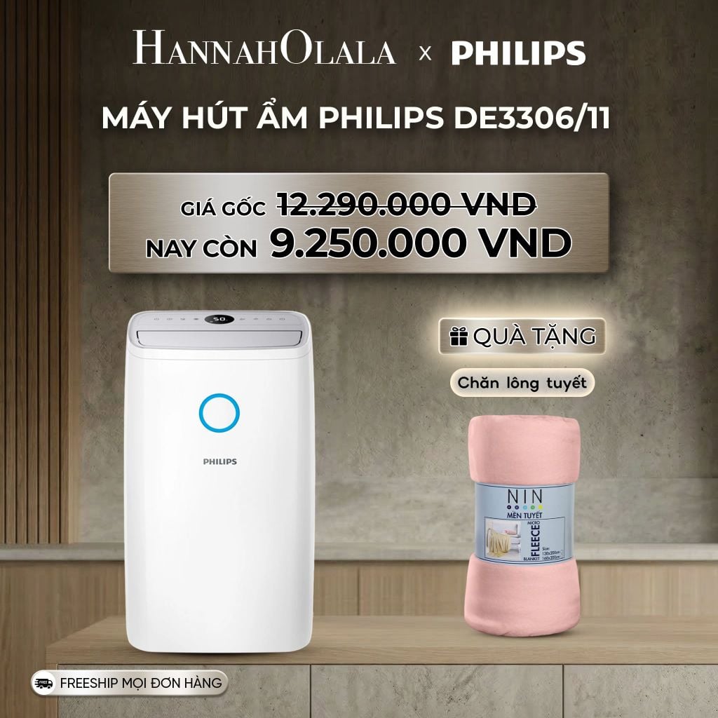  DEAL 10: MÁY HÚT ẨM PHILIPS DE3306/11 