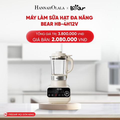  B233_DEAL 20: MÁY LÀM SỮA HẠT ĐA NĂNG BEAR HB-4H12V 