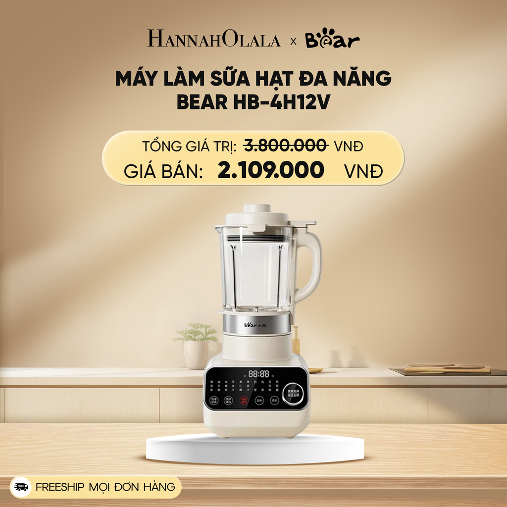  DEAL 11: MÁY LÀM SỮA HẠT ĐA NĂNG BEAR HB-4H12V 