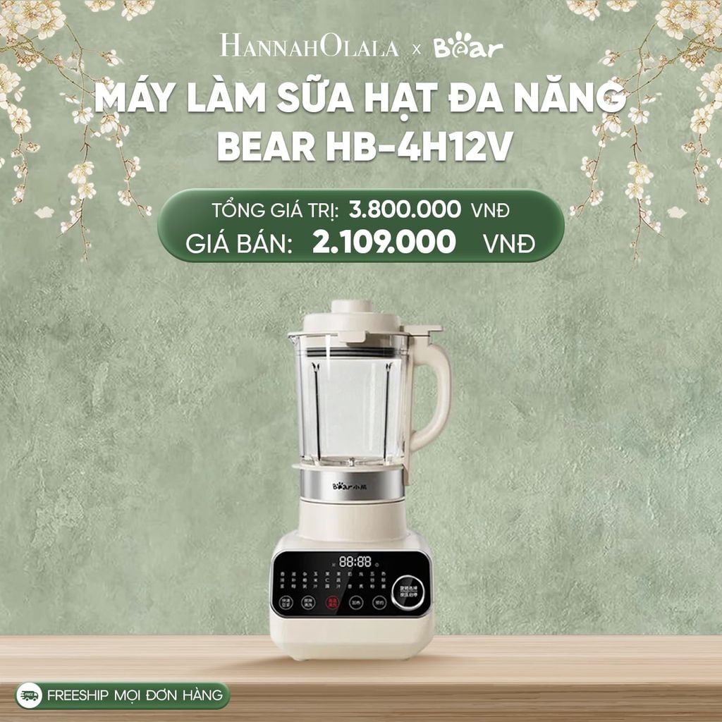  DEAL 9: MÁY LÀM SỮA HẠT ĐA NĂNG BEAR HB-4H12V 