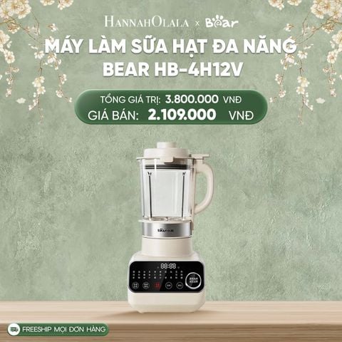  DEAL 9: MÁY LÀM SỮA HẠT ĐA NĂNG BEAR HB-4H12V 