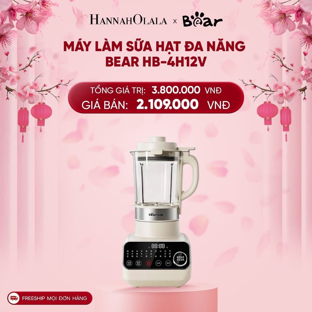  DEAL 11: MÁY LÀM SỮA HẠT ĐA NĂNG BEAR HB-4H12V 