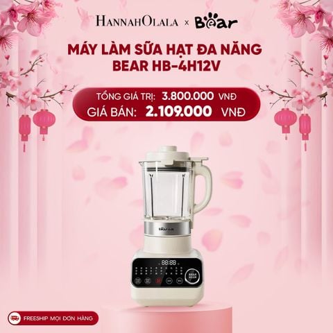  DEAL 11: MÁY LÀM SỮA HẠT ĐA NĂNG BEAR HB-4H12V 