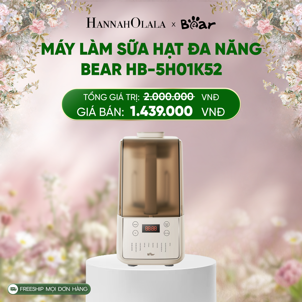  E1467_DEAL 11: MÁY LÀM SỮA HẠT ĐA NĂNG BEAR HB-5H01K52 