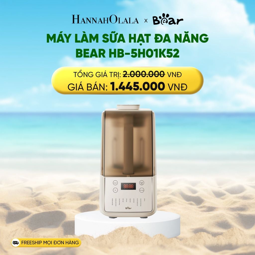  MÁY LÀM SỮA HẠT ĐA NĂNG BEAR HB-5H01K52 - DEAL 09 