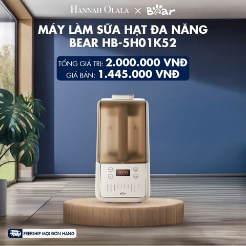  MÁY LÀM SỮA HẠT ĐA NĂNG BEAR HB-5H01K52 - DEAL 9 