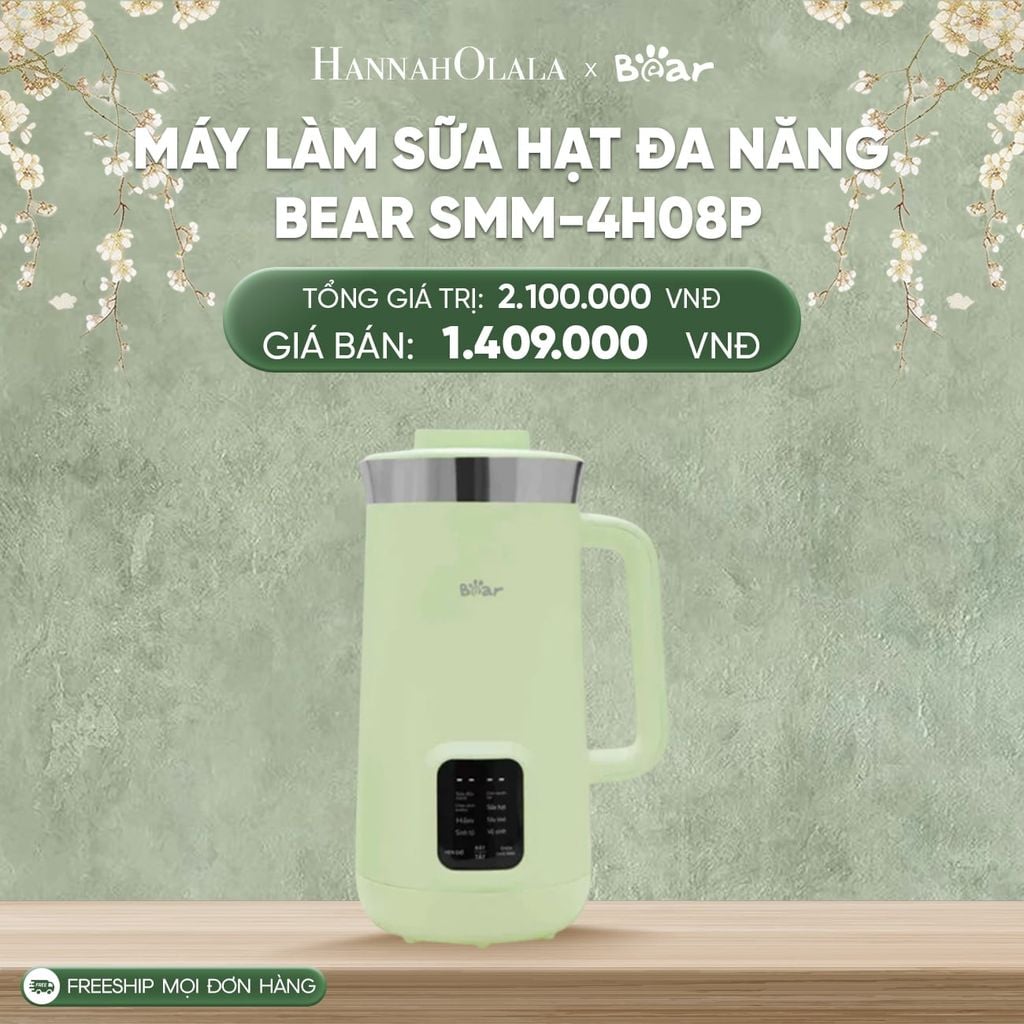 DEAL 10: MÁY LÀM SỮA HẠT ĐA NĂNG BEAR SMM-4H08P 