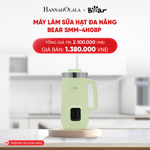 B234_DEAL 21: MÁY LÀM SỮA HẠT ĐA NĂNG BEAR SMM-4H08P 