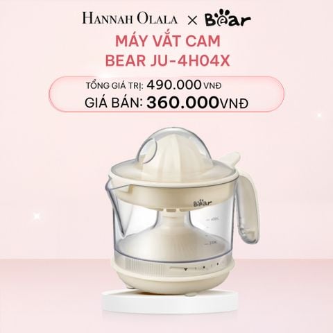  E776_DEAL 8: MÁY VẮT CAM BEAR JU-4H04X CÔNG SUẤT 30W, DUNG TÍCH 0.4L 