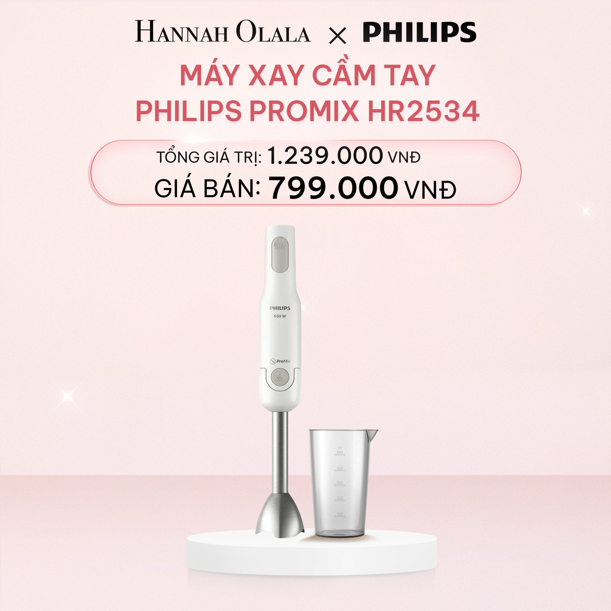  E794_DEAL 18: MÁY XAY CẦM TAY PHILIPS PROMIX HR2534 