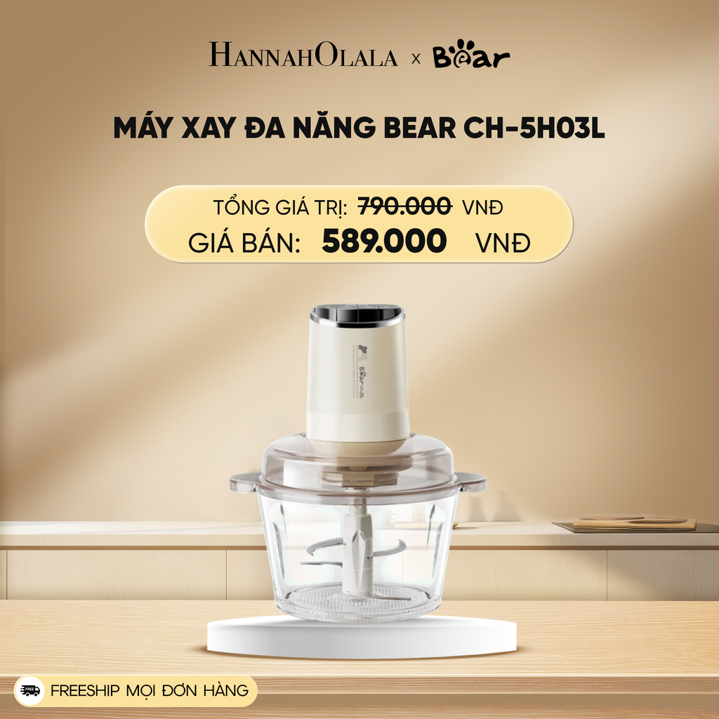  DEAL 10: MÁY XAY ĐA NĂNG BEAR CH-5H03L 