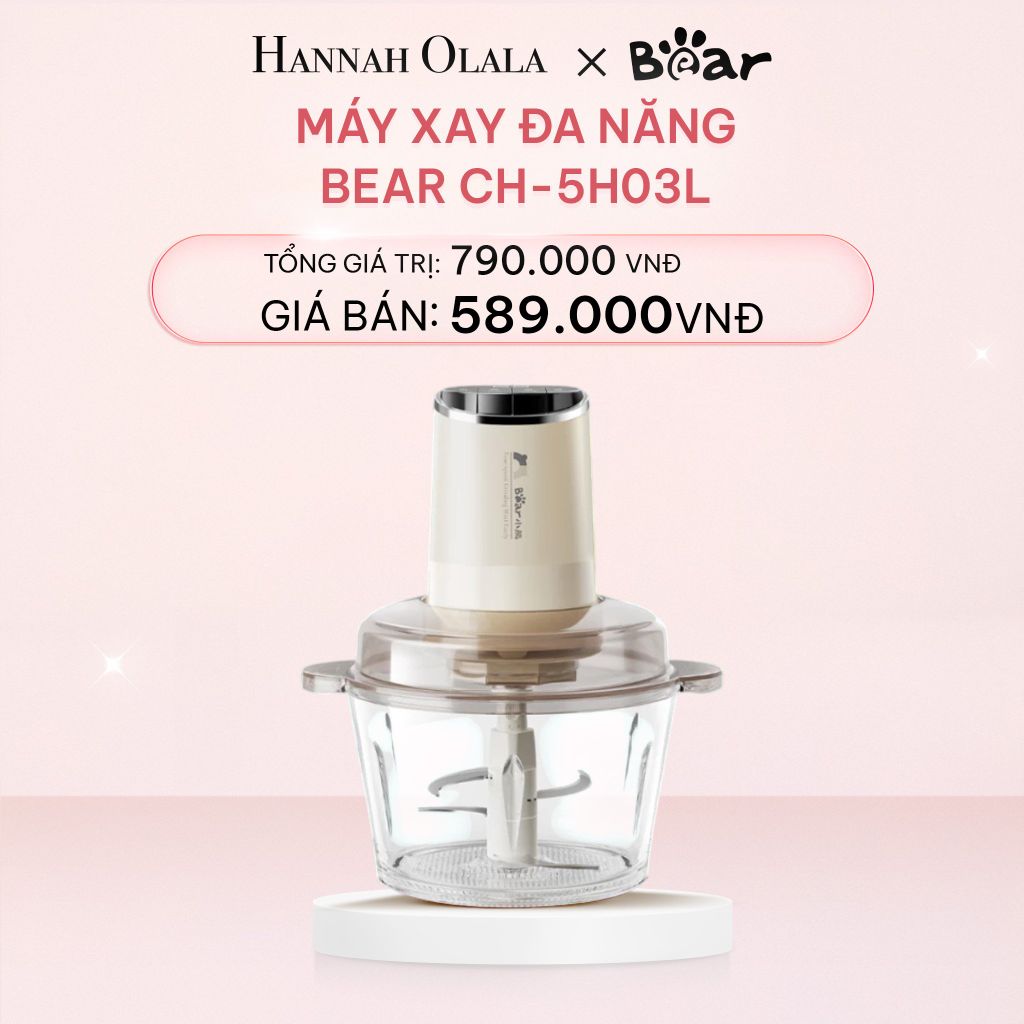  E775_DEAL 7: MÁY XAY ĐA NĂNG BEAR CH-5H03L CÔNG SUẤT 300W DUNG TÍCH 2L 