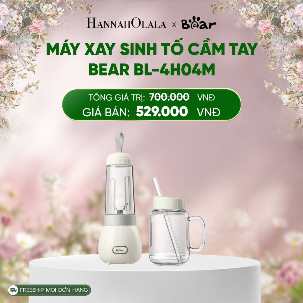  E1466_DEAL 12: MÁY XAY SINH TỐ CẦM TAY BEAR BL-4H04M 